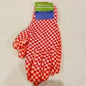 Bundle Only! Red & White Checker Board Garden Gloves